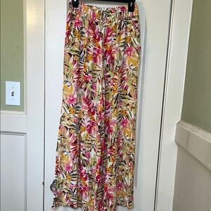 Rip Curl Floral Wide Leg Pants with Pockets